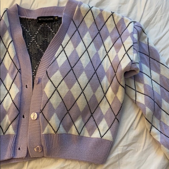 LILAC SWEATER CARDIGAN - Picture 2 of 2